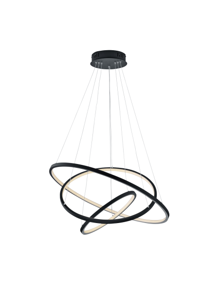 Trio – Aaron – Suspension LED WiZ RGBW 78W, anthracite, connectée sans passerelle