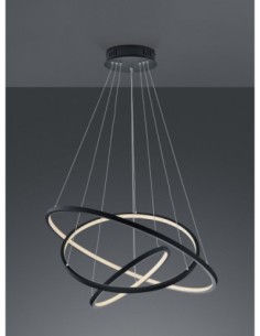 Trio – Aaron – Suspension LED WiZ RGBW 78W, anthracite, connectée sans passerelle 2