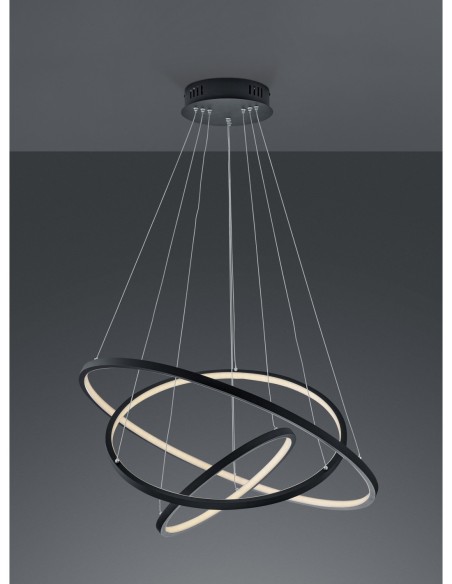 Trio – Aaron – Luminaire LED connecté WiZ, 9200lm, 3000–6000K, anthracite