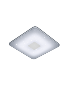 Trio Samurai – Plafonnier LED carré avec effet ciel étoilé, blanc, dimmable avec télécommande