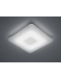 Trio Samurai – Plafonnier LED carré avec effet ciel étoilé, blanc, dimmable avec télécommande 2