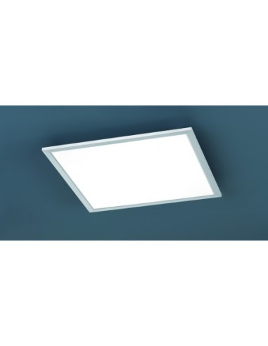 Trio Phoenix – Plafonnier LED carré installé dans un salon, éclairage doux et moderne