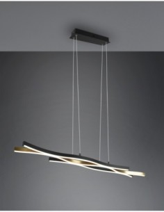 Trio Blaze – Suspension LED 35W 4300lm, réglable 2300+3000+4000K, laiton mat et noir mat 2