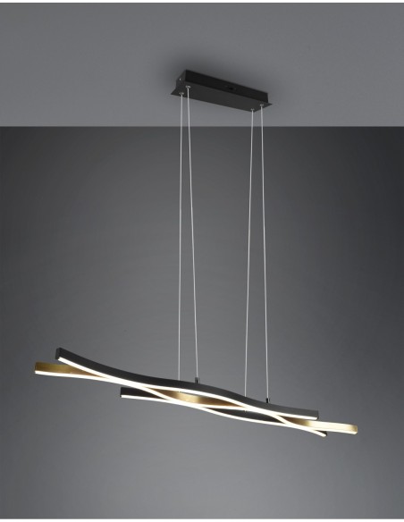 Trio Blaze – Suspension LED installée au-dessus d'une table de salle à manger, éclairage réglable