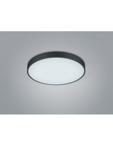 Plafonnier LED 52,5W, 6200 lm, réglable, 2300+3000+4000K, noir mat – Trio – Waco  | Trio