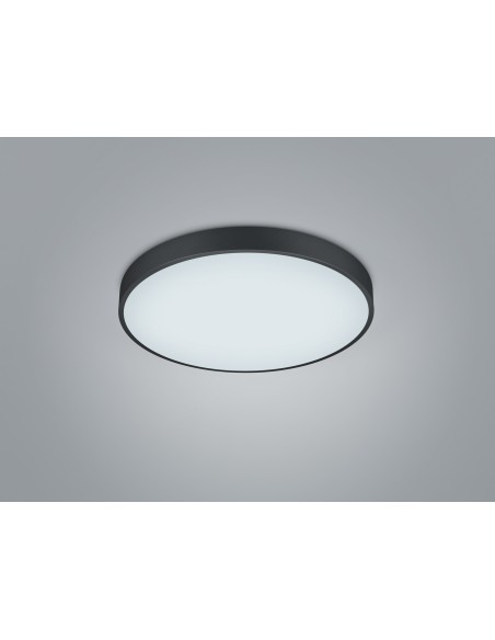 Plafonnier LED 52,5W, 6200 lm, réglable, 2300+3000+4000K, noir mat – Trio – Waco