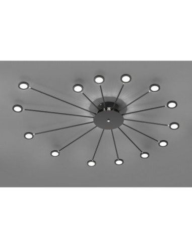 Trio Waco - Plafonnier LED, 15x sources pivotantes, 270lm, 3000K