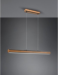Trio Deacon - Suspension LED 42W, 5000lm, 2700-6500K, bois et métal 2