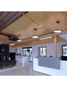 Dalle Led transparente ronde noire éclairage blanc neutre - Deko Light Leluminaireled.com 2