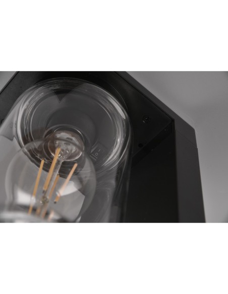 Potelet extérieur IP44 avec détecteur crépusculaire – 1x E27 max. 40W – Noire – Trio – Ardila