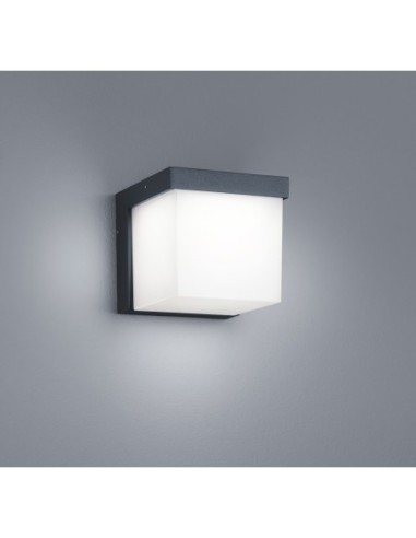 Trio Yangtze – Luminaire mural cube extérieur, LED 3000K, 1 x 4,5W, IP54, anthracite