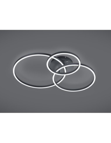 Plafonnier LED 28W, 3200lm, 2700-6500K, Dimmable avec RGB, Télécommande – Trio – Winona  | Trio