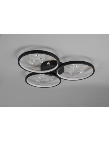 Plafonnier LED 30W, 3000K, Dimmable par interrupteur – Trio – Groovy