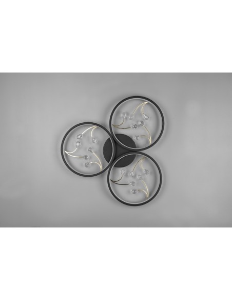 Plafonnier LED 30W, 3000K, Dimmable par interrupteur – Trio – Groovy