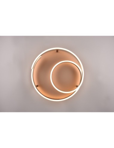 Plafonnier LED 58W, 6800lm, 3000K, Ø55 cm – Métal café – Trio – Marnie