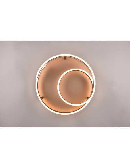 Plafonnier LED 58W, 6800lm, 3000K, Ø55 cm – Métal café – Trio – Marnie