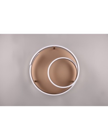 Plafonnier LED 58W, 6800lm, 3000K, Ø55 cm – Métal café – Trio – Marnie