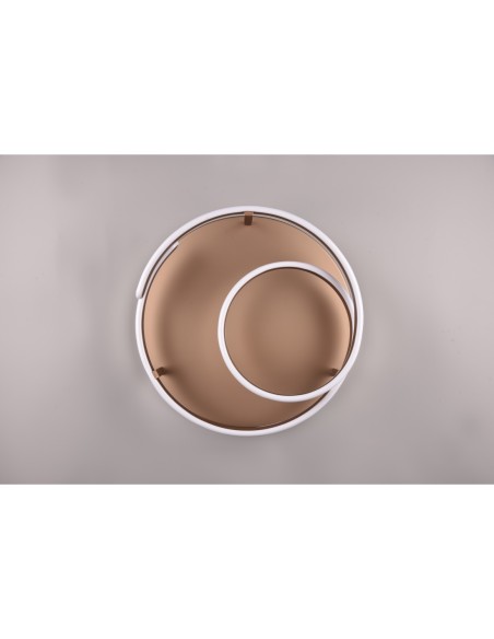 Plafonnier LED 58W, 6800lm, 3000K, Ø55 cm – Métal café – Trio – Marnie