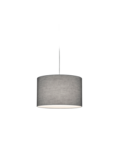 Trio – DUOline – Suspension 1xE27 gris tissu Ø40 cm, lumière douce et ambiance chaleureuse