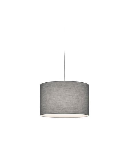 Trio – DUOline – Suspension 1xE27 gris tissu Ø40 cm, lumière douce et ambiance chaleureuse