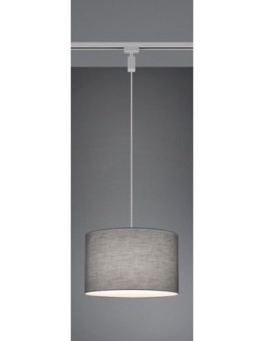 Trio – DUOline – Suspension 1xE27 gris tissu Ø40 cm, design moderne et épuré, éclairage agréable