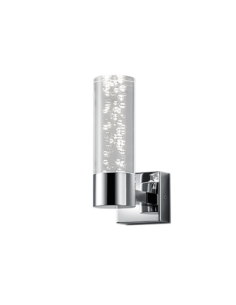 Trio – Bolsa – Applique murale LED 3,1W chrome et verre transparent, idéale salle de bains IP44