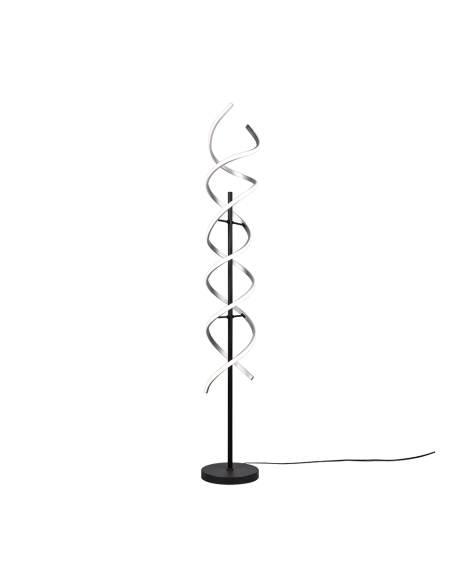 Trio – Sequence – Lampadaire LED spirale 32W, 4000lm, aluminium, lumière réglable 2300+3000+4000K
