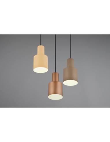 Trio – Agudo – Lampe suspendue 3 lumières, finition mate, ambiance chaleureuse au-dessus de la table