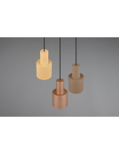 Suspension 3xE27, max. 40W, Multicolore – 37 cm – Trio – Agudo intérieur | Trio