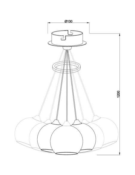 Suspension Led Centauri VII métal chrome  - Deko Light Leluminaireled.com