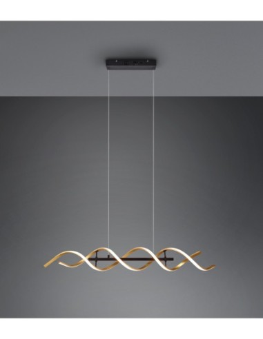 Suspension LED 45W 5600lm 2300-4000K Noir & Laiton intérieur | Trio