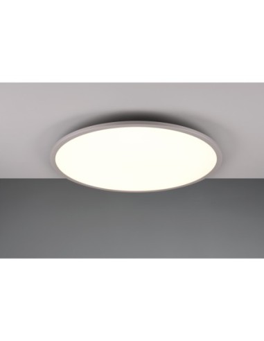 Trio YUMA – Plafonnier LED dimmable 35W, 4200lm, blanc chaud à froid, veilleuse, titane
