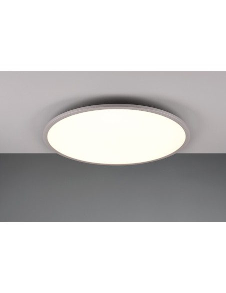 Trio YUMA – Plafonnier LED dimmable 35W, 4200lm, blanc chaud à froid, veilleuse, titane