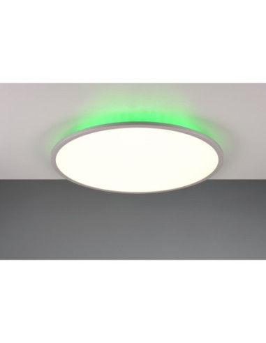 Plafonnier LED 35W 4200lm Dimmer RGB Titane Ø60cm - Trio - Yuma