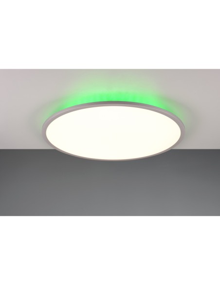 Plafonnier LED 35W 4200lm Dimmer RGB Titane Ø60cm - Trio - Yuma