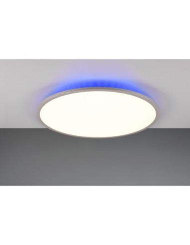 Plafonnier LED 35W 4200lm Dimmer RGB Titane Ø60cm - Trio - Yuma
