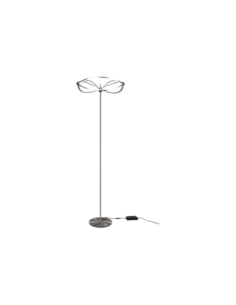 Trio CHARIVARI – Lampadaire LED 31W, 4100lm, 3000K, variateur, nickel mat