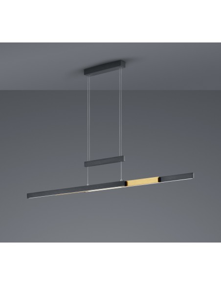 Trio TRAJAN – Suspension LED tactile 45W, 5300lm, dimmable, 2700K-5000K, extensible jusqu’à 150 cm