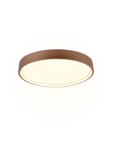 Trio DOHA – Plafonnier LED 29W, 3260lm, 2300+3000+4000K, métal café et acrylique blanc