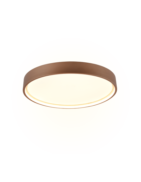 Trio DOHA – Plafonnier LED 29W, 3260lm, 2300+3000+4000K, métal café et acrylique blanc