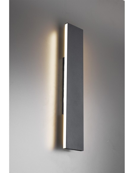 Applique murale LED 1000lm 3000K - Anthracite - Trio - Concha
