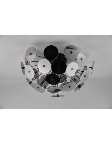 Trio Discalgo – Plafonnier 3xE14 max.40W, style créatif verre chrome & métal