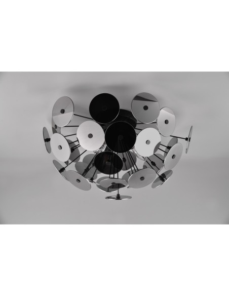 Trio Discalgo – Plafonnier 3xE14 max.40W, style créatif verre chrome & métal