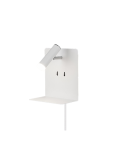 Trio Element – Applique LED avec liseuse, USB, étagère, 3+2x1,5W, 220+2x150lm, 3000K