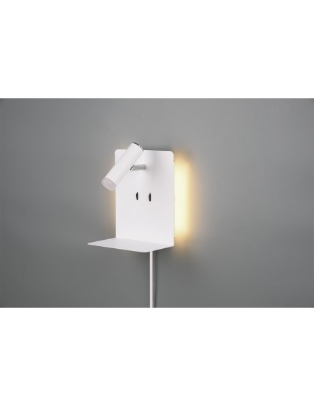 Applique murale Led liseuse avec étagère et port USB - Trio - Element
