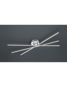 Trio Tiriac – Plafonnier LED 3x9W orientable, variateur 3 niveaux, nickel mat 2