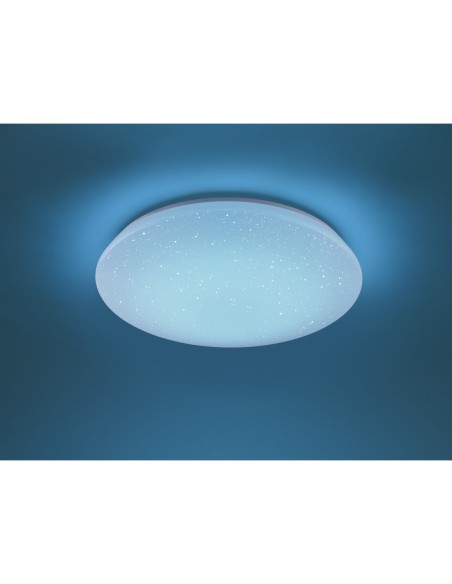 Trio Charly – Plafonnier LED RGB + blanc, 16M couleurs, 3100 lm, Smart Home compatible Alexa/Google