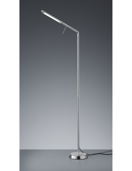 Trio Filigran – Lampadaire LED 6,5W, lumière chaude 3000K, verre blanc et nickel mat