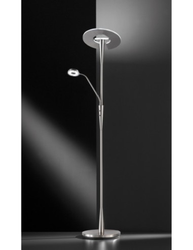 Trio Quebec – Lampadaire élégant en aluminium, éclairage LED multi-températures, 35W + 5,5W