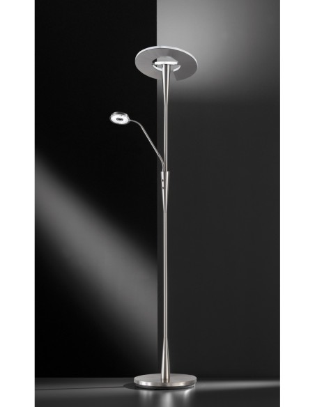 Trio Quebec – Lampadaire élégant en aluminium, éclairage LED multi-températures, 35W + 5,5W